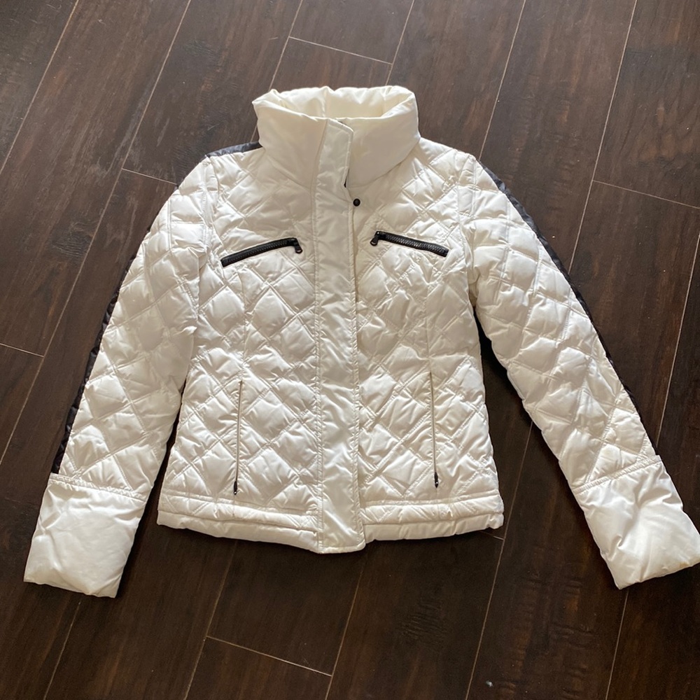 Guess White Quilted Jacket